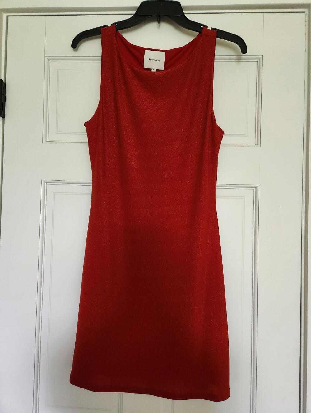 ✨️✨️Reformation Red Sparkle Mini Dress Sleeveless Meduim